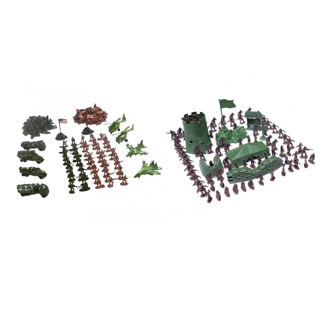 310pcs/Lot Army Combat Toys Soldier Model Action Figure with Aircraft Scene