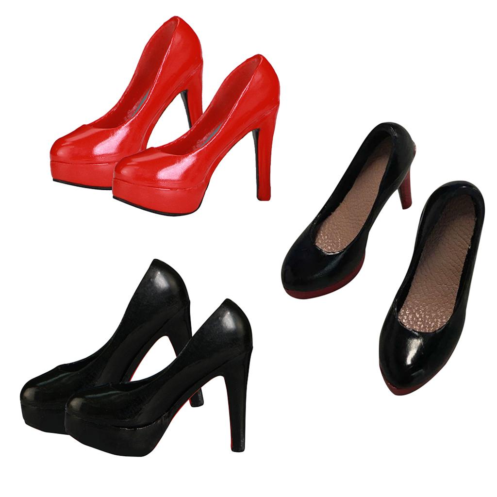 3 Pair 1/6 Scale High Heels Platform Shoes for 12'' Female Action Figure