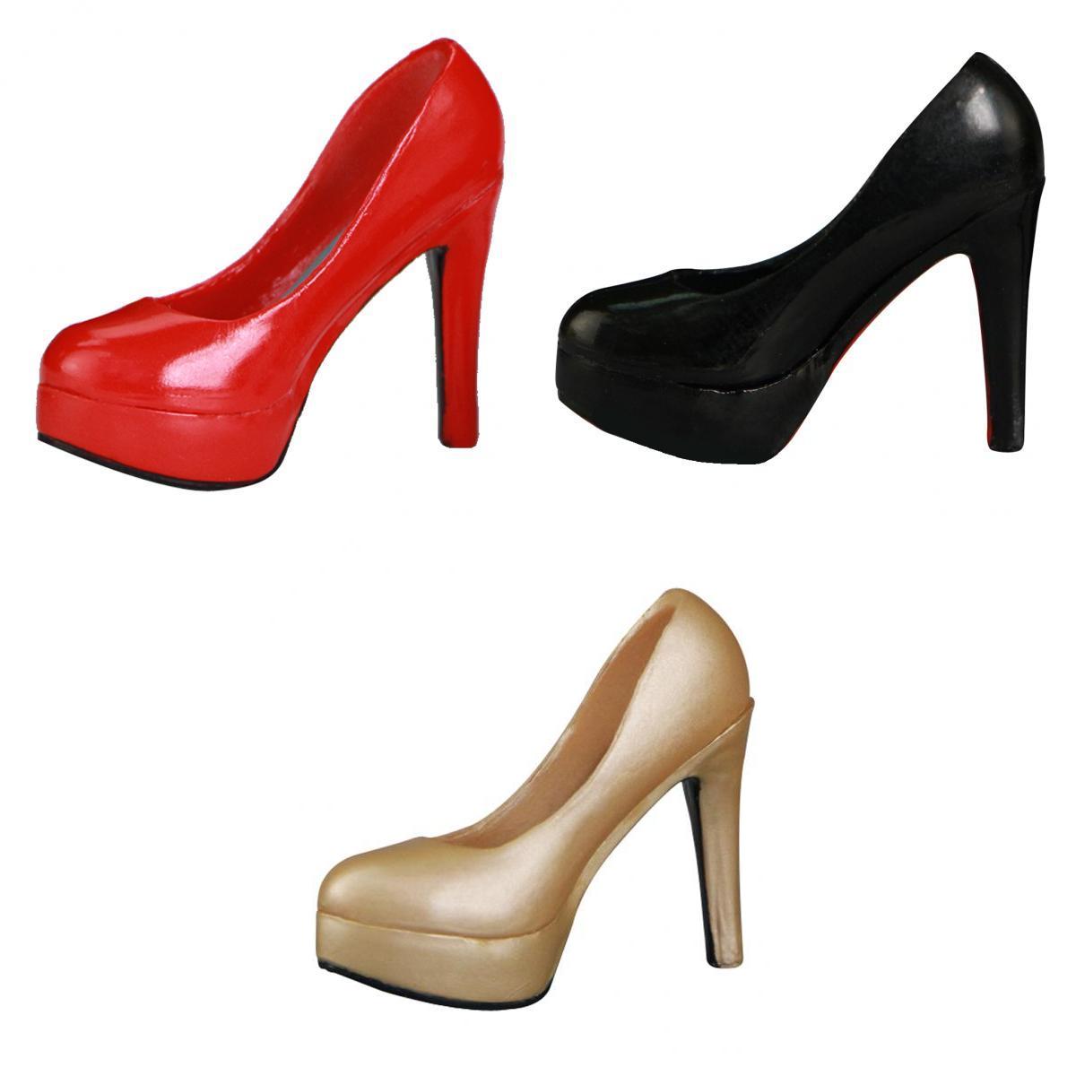 3 Pairs 1/6 Scale High Heels Platform Shoes for 12'' Female Action Figures