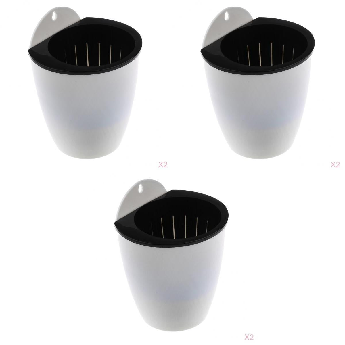 6 Pieces Garden Self-watering Plant Flower Pot Wall Hanging Planter Set
