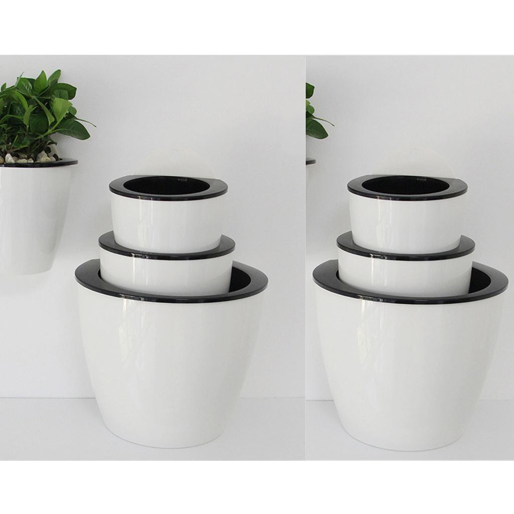 6 Pieces Garden Self-watering Plant Flower Pot Wall Hanging Planter Set