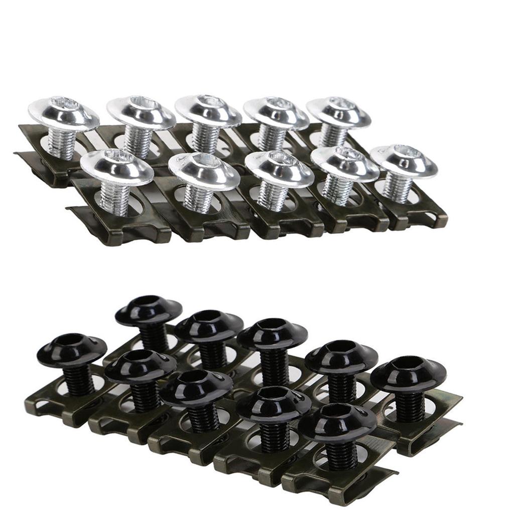 20x Motorcycle CNC M6 Fairing Bolts Kit Fastener Clips Washes Screws Nuts