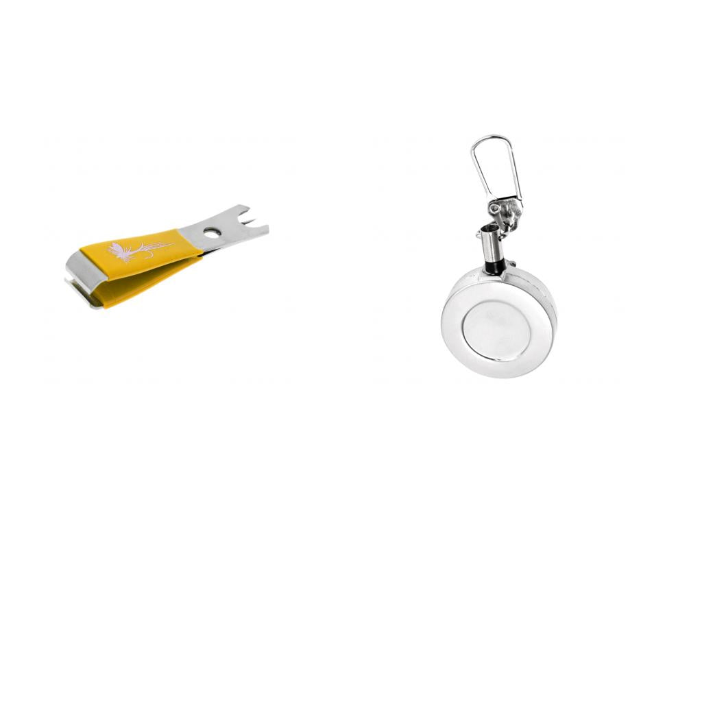 3 in 1 Fishing Line Nipper Clippers and Pin-on Retractor Zinger Gear Keeper