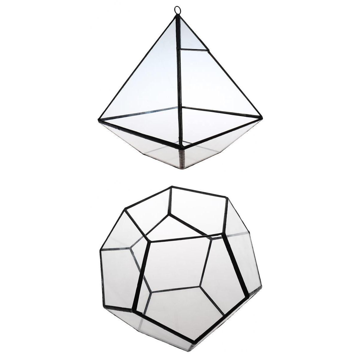 2x Phenovo Tabletop Succulent Plant Terrarium Box Planter Glass Greenhouse