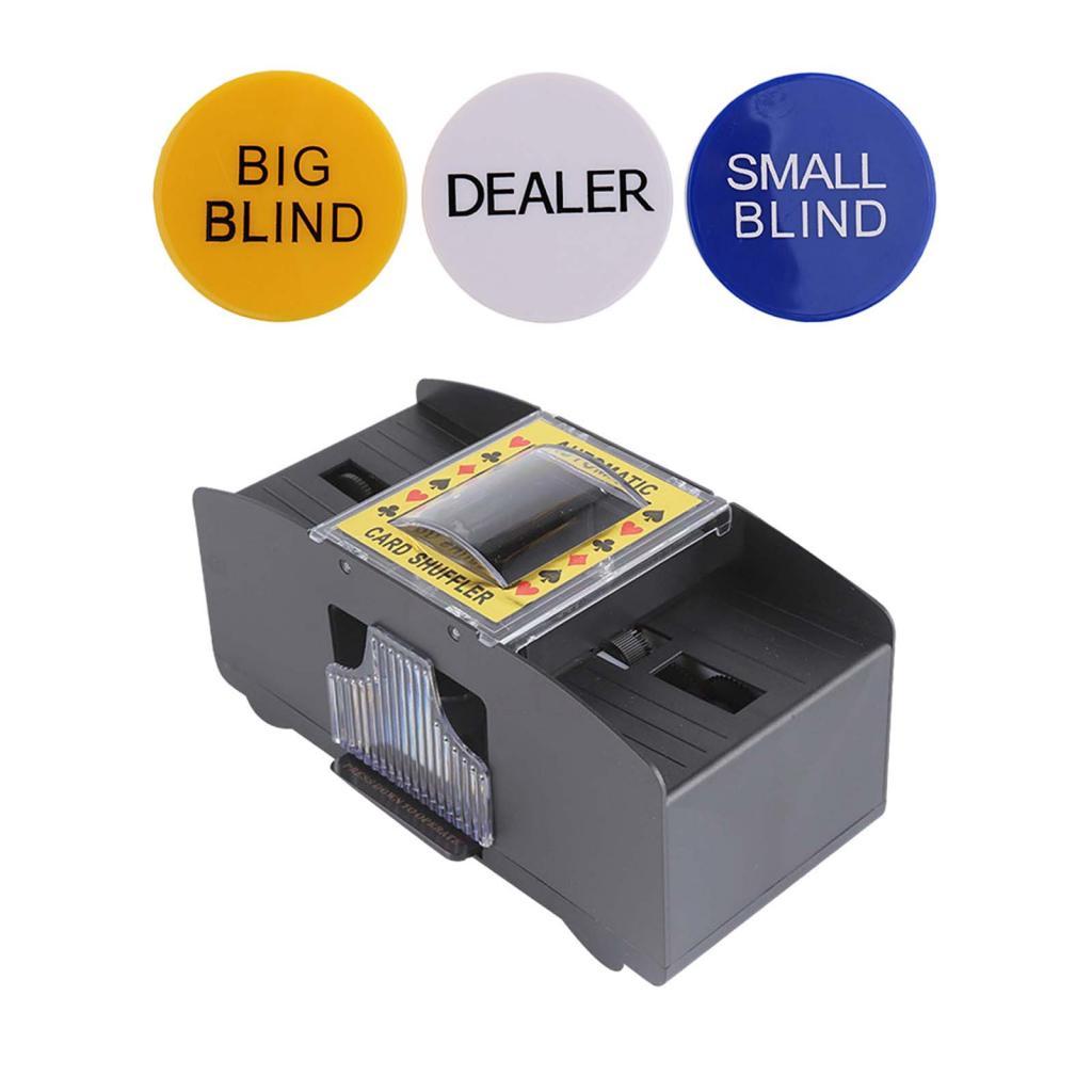 Automatic Poker Card Shuffler Casino Playing Shuffling Machine w/ Dealer