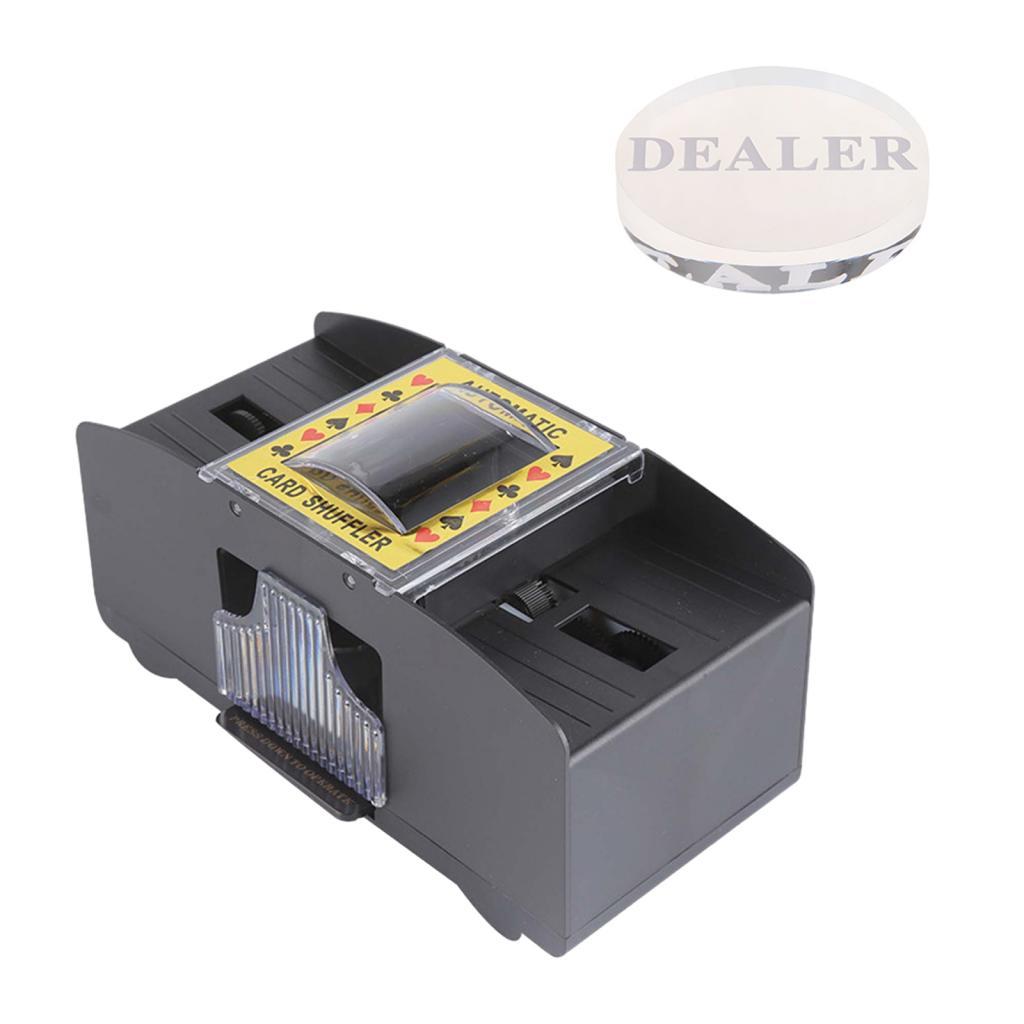 Automatic Poker Cards Shuffler Casino Playing Shuffling Machine w/ Dealer