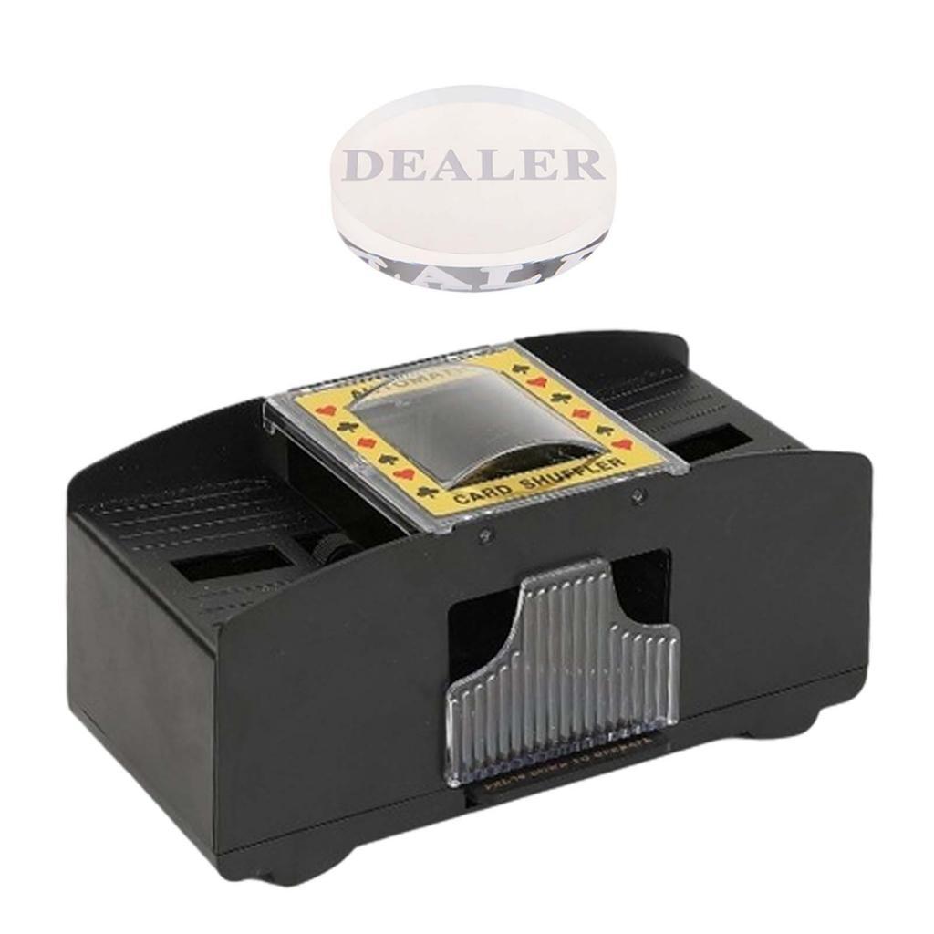 Automatic Poker Cards Shuffler Casino Playing Shuffling Machine w/ Dealer
