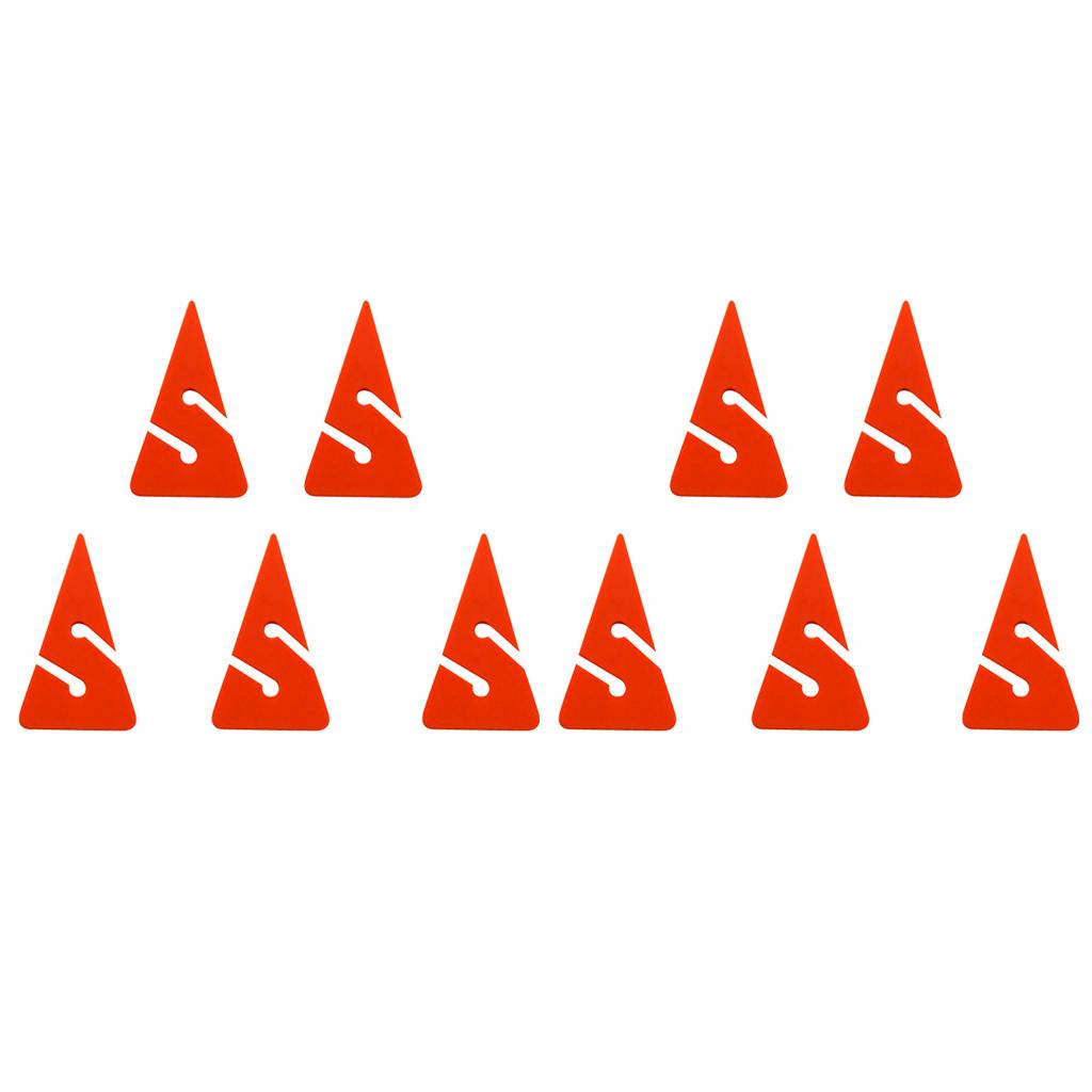 10 Pieces Triangle Line Arrow Marker for Scuba Cave and Wreck Diving Orange