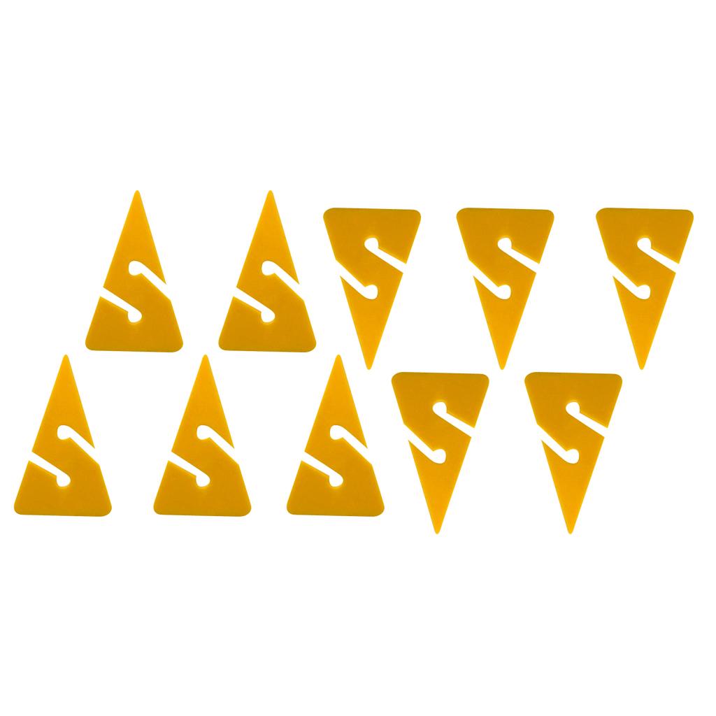 10 Pieces Triangle Line Arrow Marker for Scuba Cave and Wreck Diving Yellow