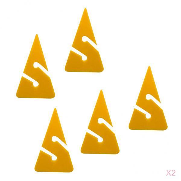 10 Pieces Triangle Line Arrow Marker for Scuba Cave and Wreck Diving Yellow