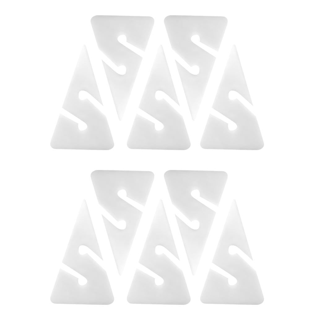 10 Pieces Triangle Line Arrow Marker for Scuba Cave and Wreck Diving White