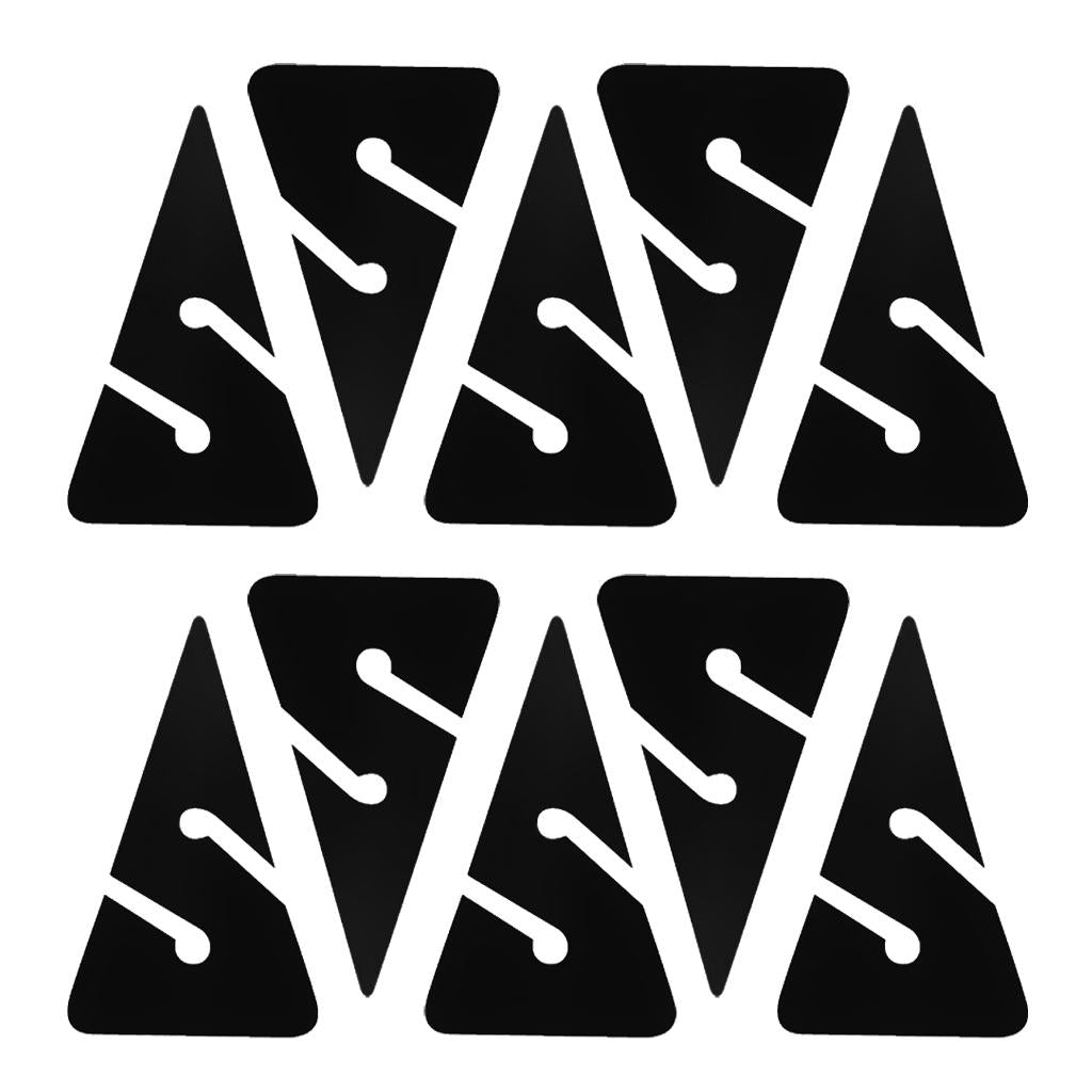 10 Pieces Triangle Line Arrow Marker for Scuba Cave and Wreck Diving Black