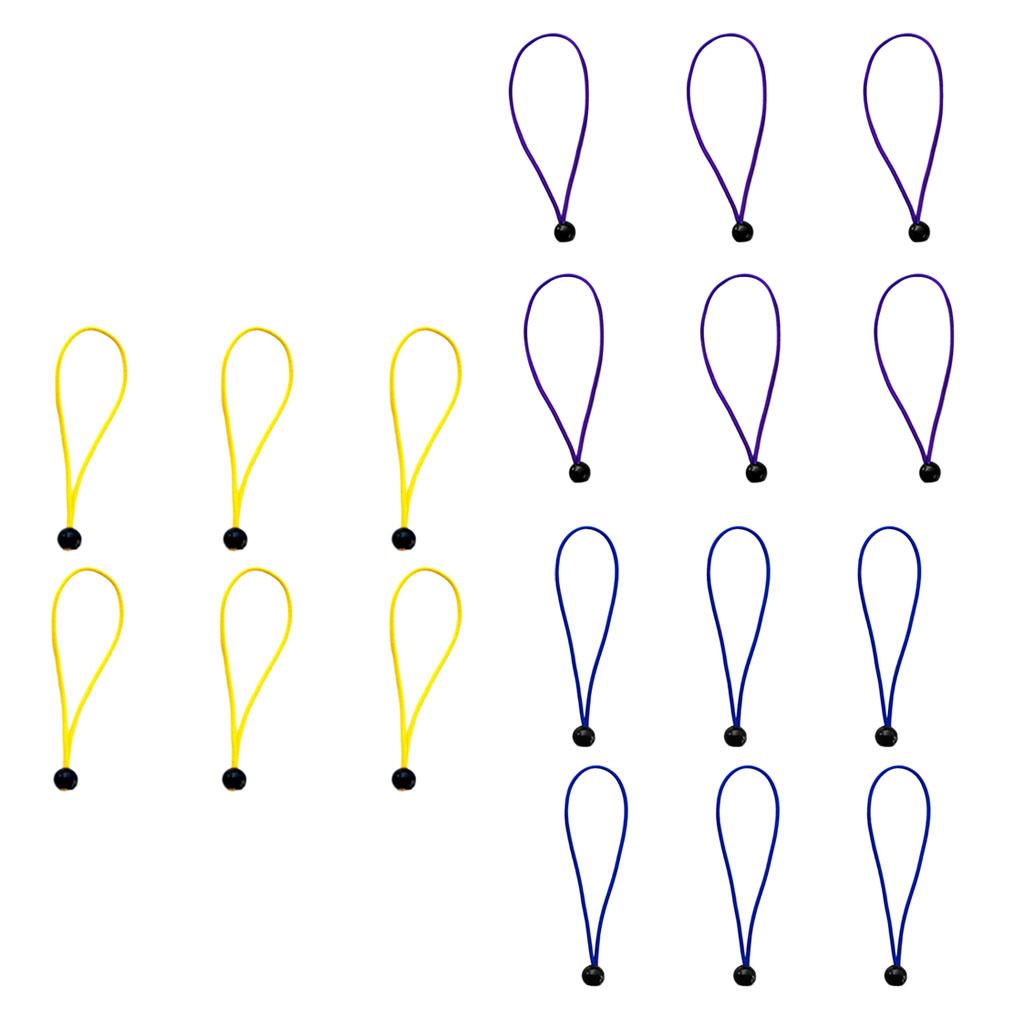 18pcs 6 Multiuse Elastic Bungee Shock Cord Rope for Camping Hiking 3mmx15cm"