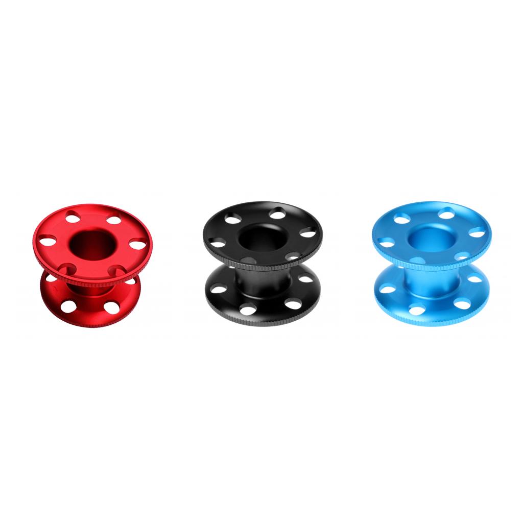 3Pc Aluminum Scuba Diving Finger Spool Dive Reel Snorkeling Guide Line Spool