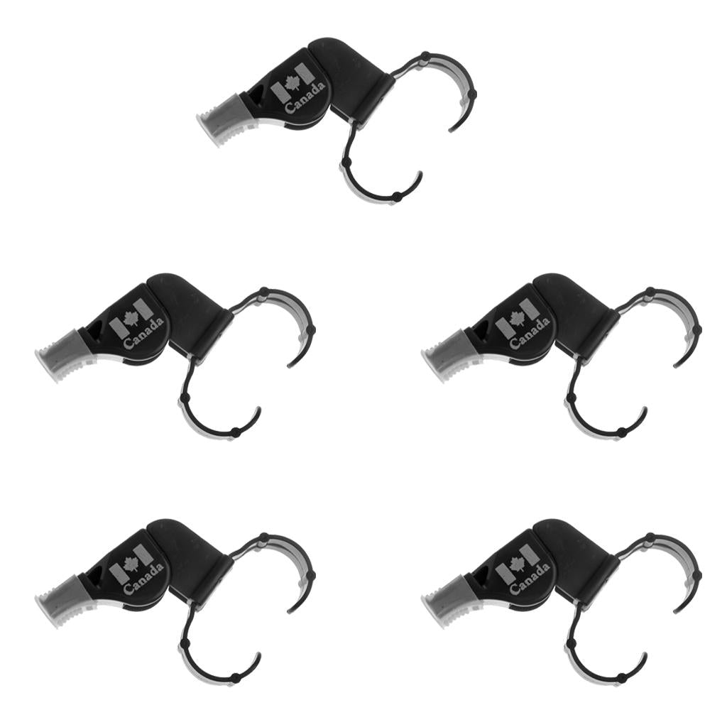 5x Plastic Derby Skate/Football/Sport Referee Finger Mouth Grip Whistle