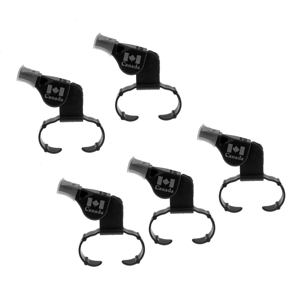 5x Plastic Derby Skate/Football/Sport Referee Finger Mouth Grip Whistle