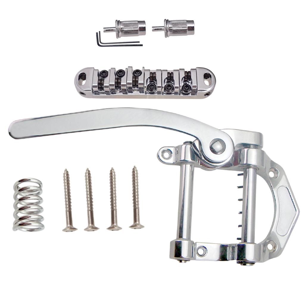 1 Set B5 Tremolo Bridge Tailpiece & Roller Saddle Locking Bridge for LP SG