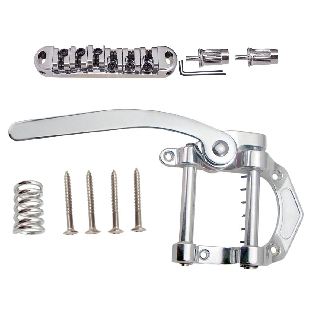 1 Set B5 Tremolo Bridge Tailpiece & Roller Saddle Locking Bridge for LP SG