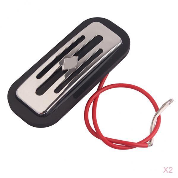 2 Pieces Vintage Toaster Humbucker Pickup with Black Cover for Hofner Guitar