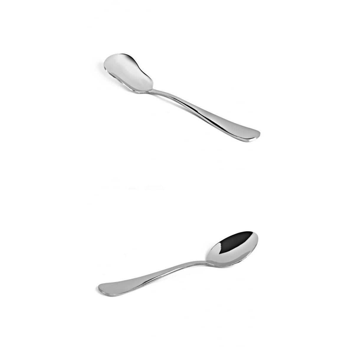 2 Pcs Stainless Steel Tea Coffee Ice Cream Spoons Tableware For Home Bars