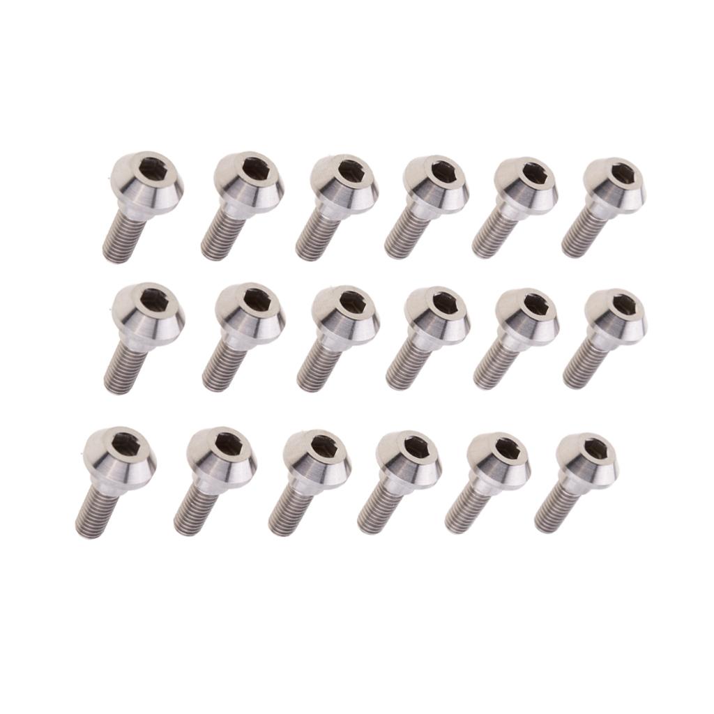 18pcs M6 x 20mm Titanium Ti Disc Brake Rotor Bolts for Suzuki GSXR Yamaha