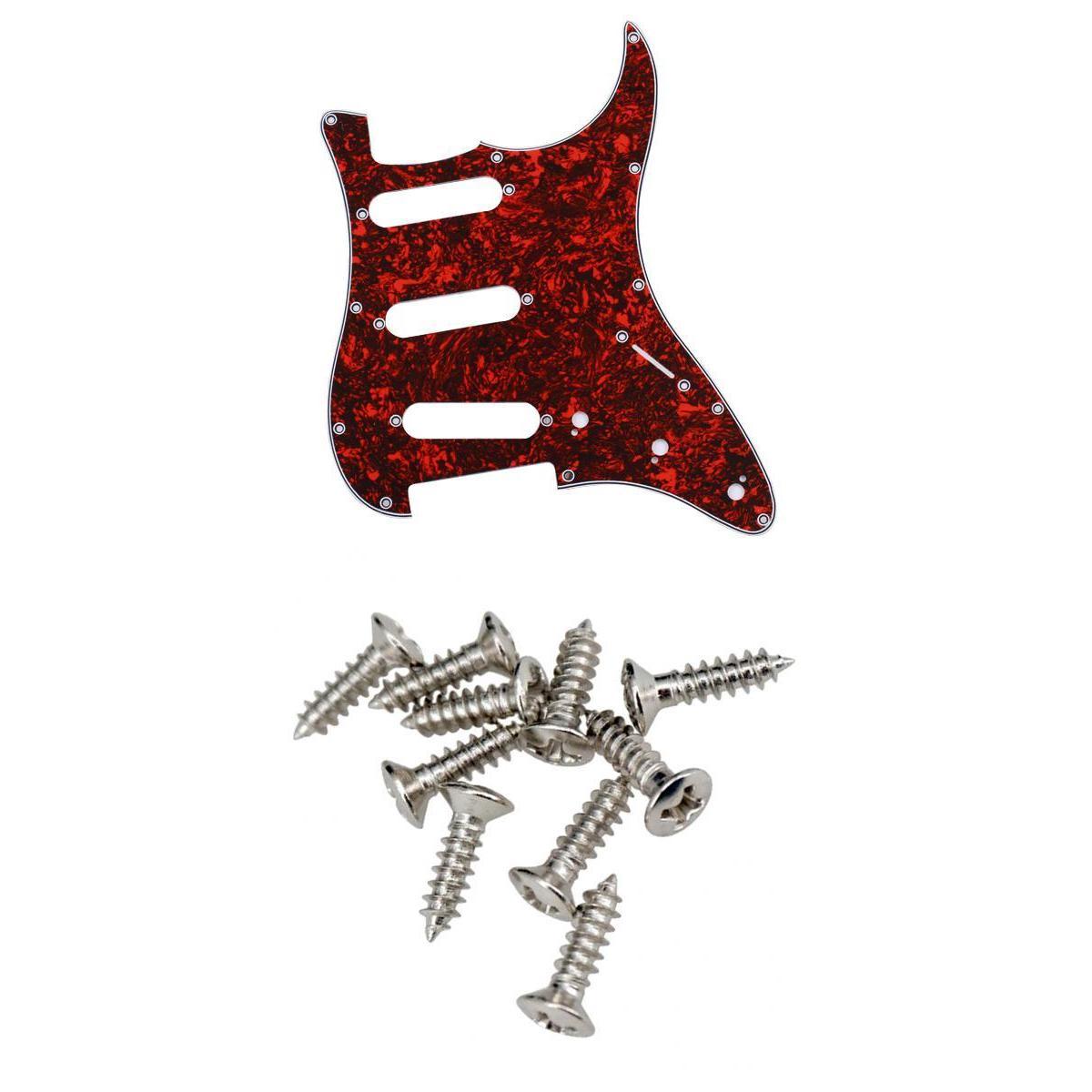 3 Ply SSS Pickguard with Pickguard Mounting Screws for Fender ST SQ Guitar