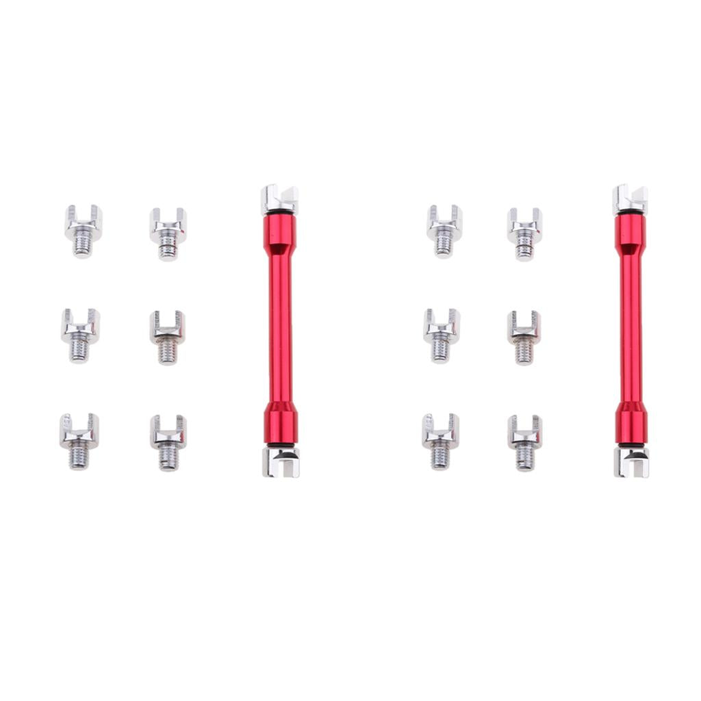 2 Set Motorcycle Wheel Spoke Wrench Handle Repair Tool 5.4mm-6.8mm Red