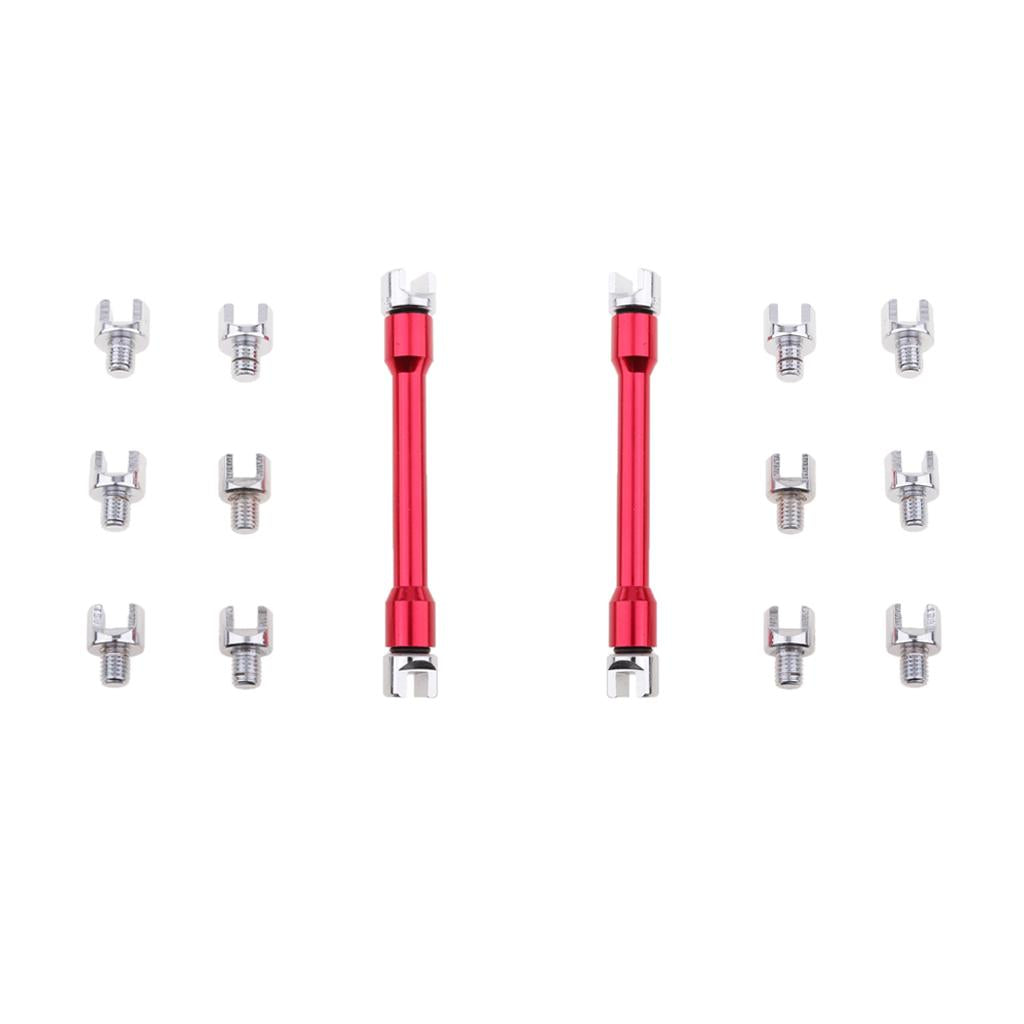 2 Set Motorcycle Wheel Spoke Wrench Handle Repair Tool 5.4mm-6.8mm Red