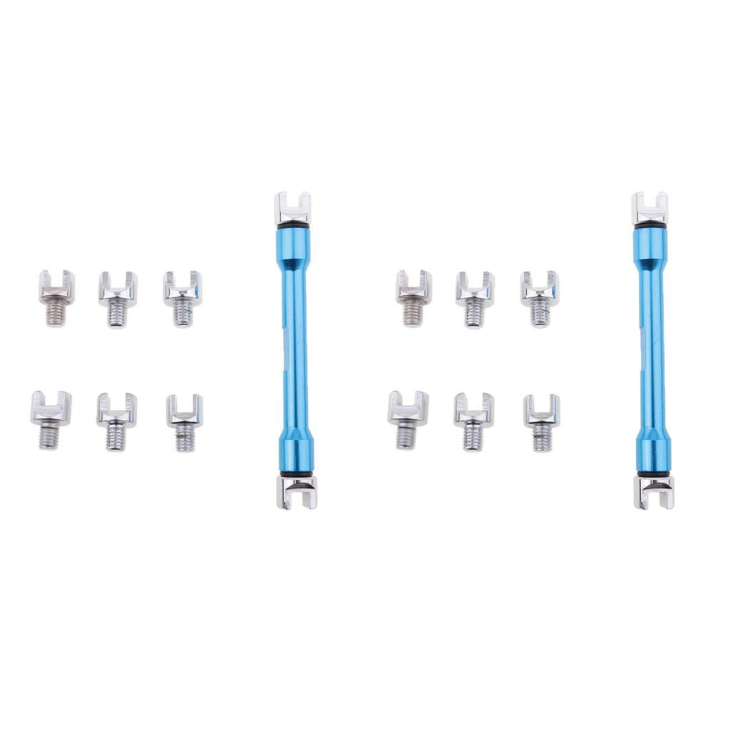 2 Set Motorcycle Wheel Spoke Wrench Handle Repair Tool 5.4mm-6.8mm Blue