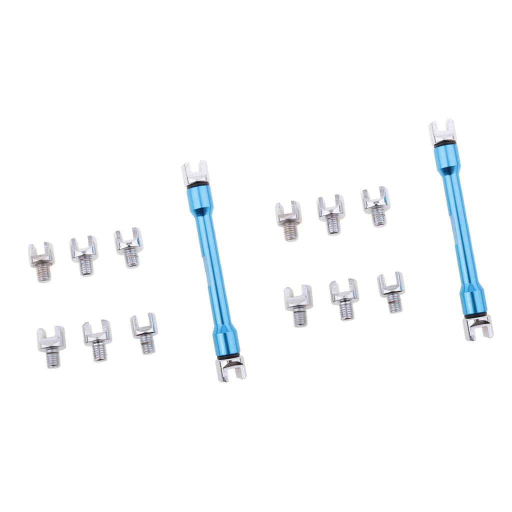 2 Set Motorcycle Wheel Spoke Wrench Handle Repair Tool 5.4mm-6.8mm Blue