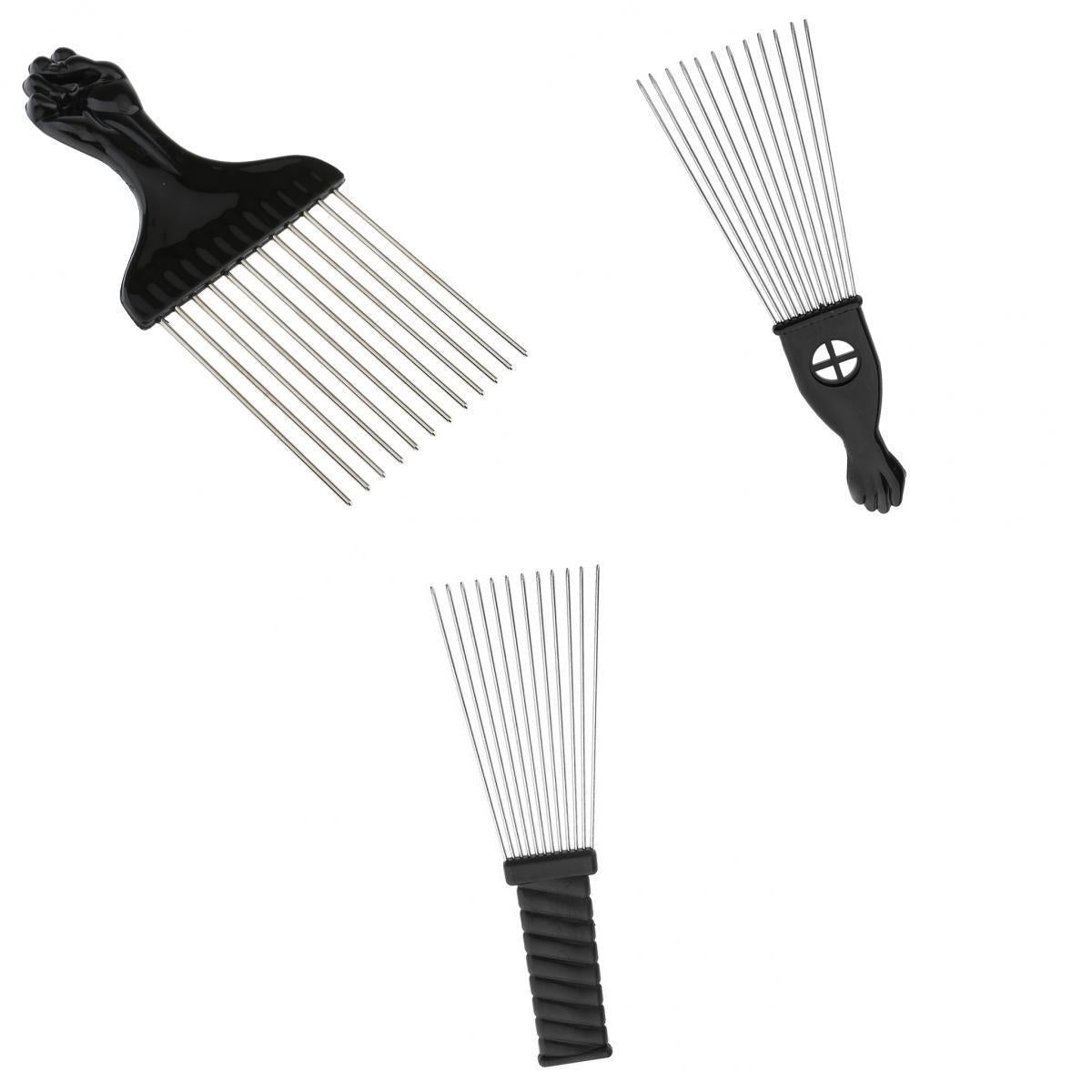 3x Stainless Steel Salon Hair Cutting Styling Hairdressing Barber Brush Comb