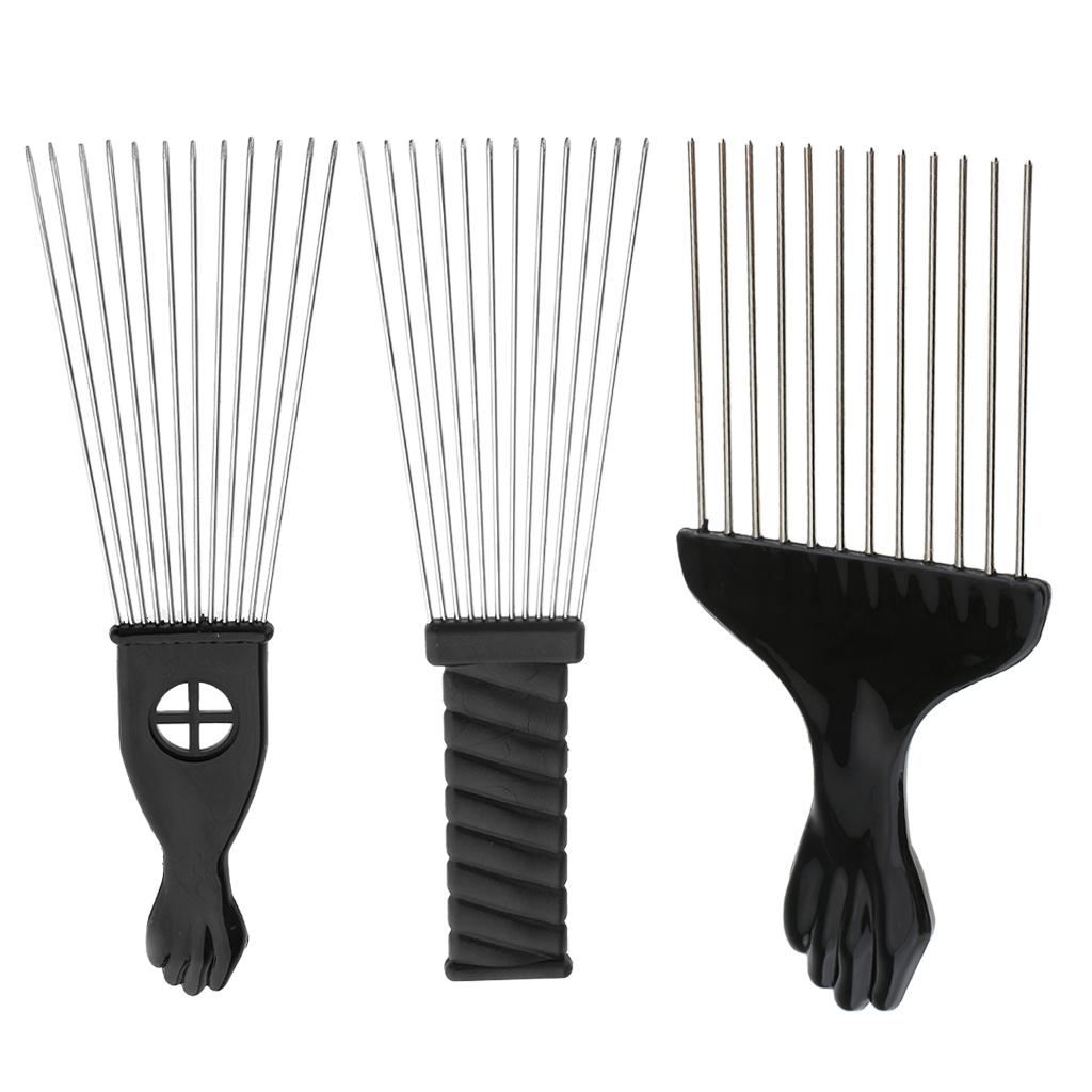 3x Stainless Steel Salon Hair Cutting Styling Hairdressing Barber Brush Comb