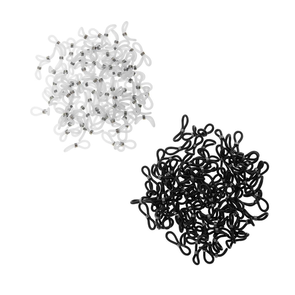 200Pcs Silicone Eyeglasses Chain Connector Retainer Ends for Glasses Rope