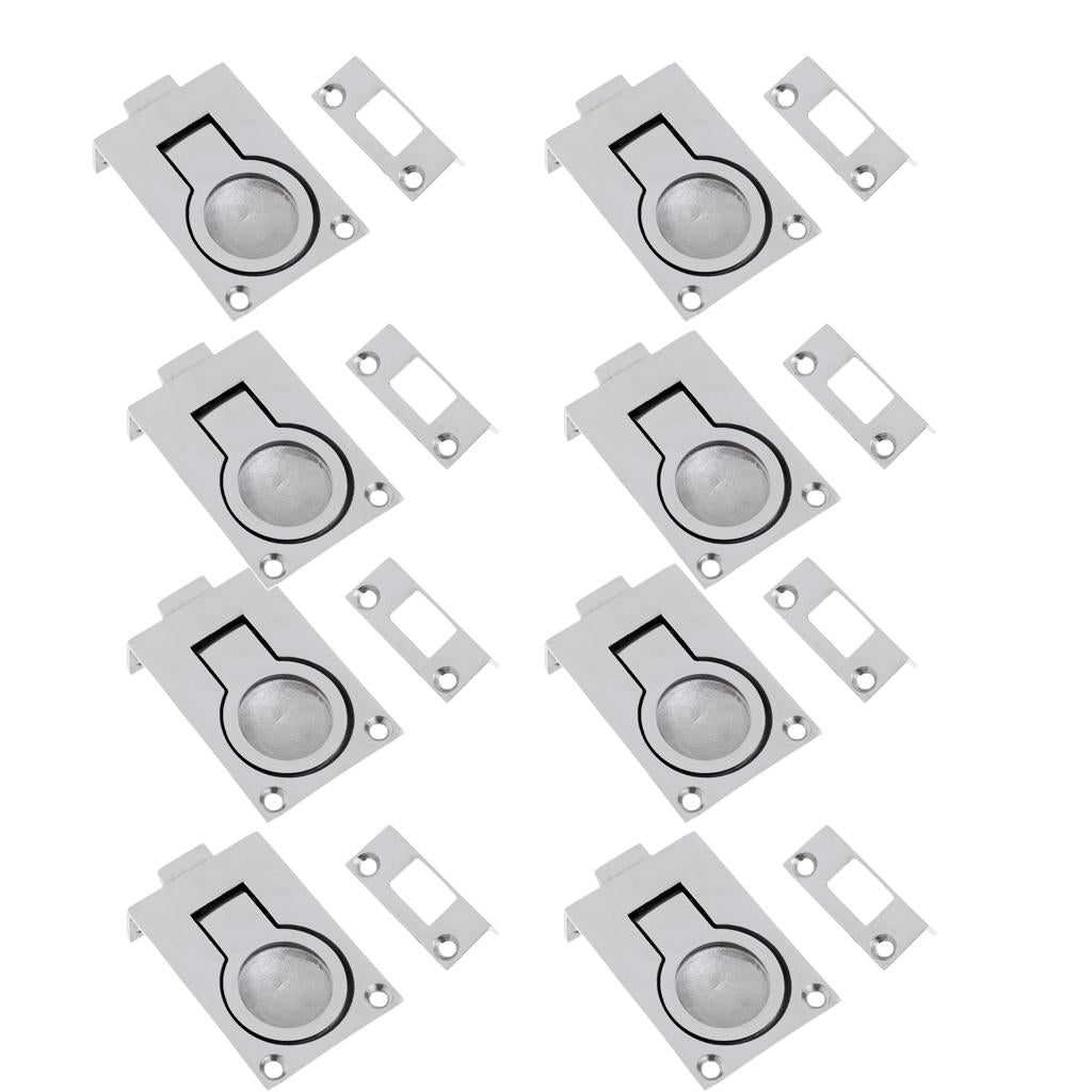 8 Pack Boat Door Hatch Cabinet Lift/Pull Ring Slam Latch 316 Stainless Steel