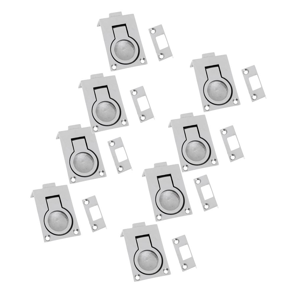 8 Pack Boat Door Hatch Cabinet Lift/Pull Ring Slam Latch 316 Stainless Steel