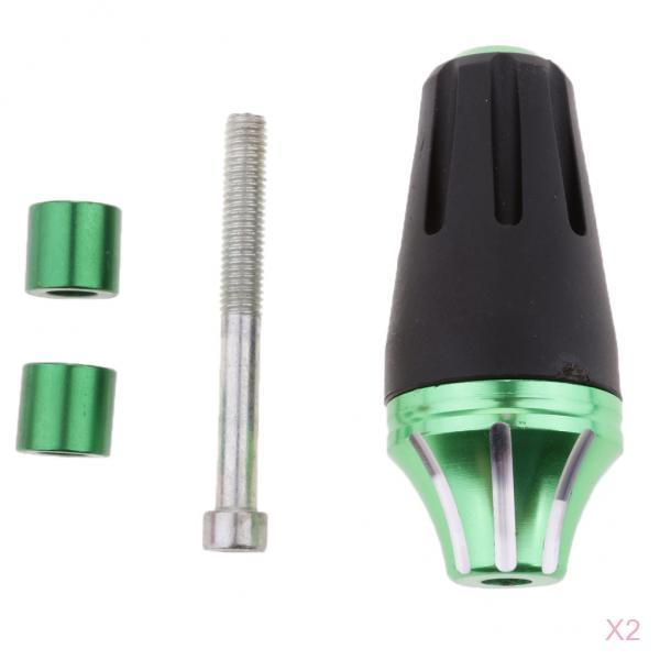 2Pcs Frame Slider Falling Crash Protector for Motorcycle Motorbike Green
