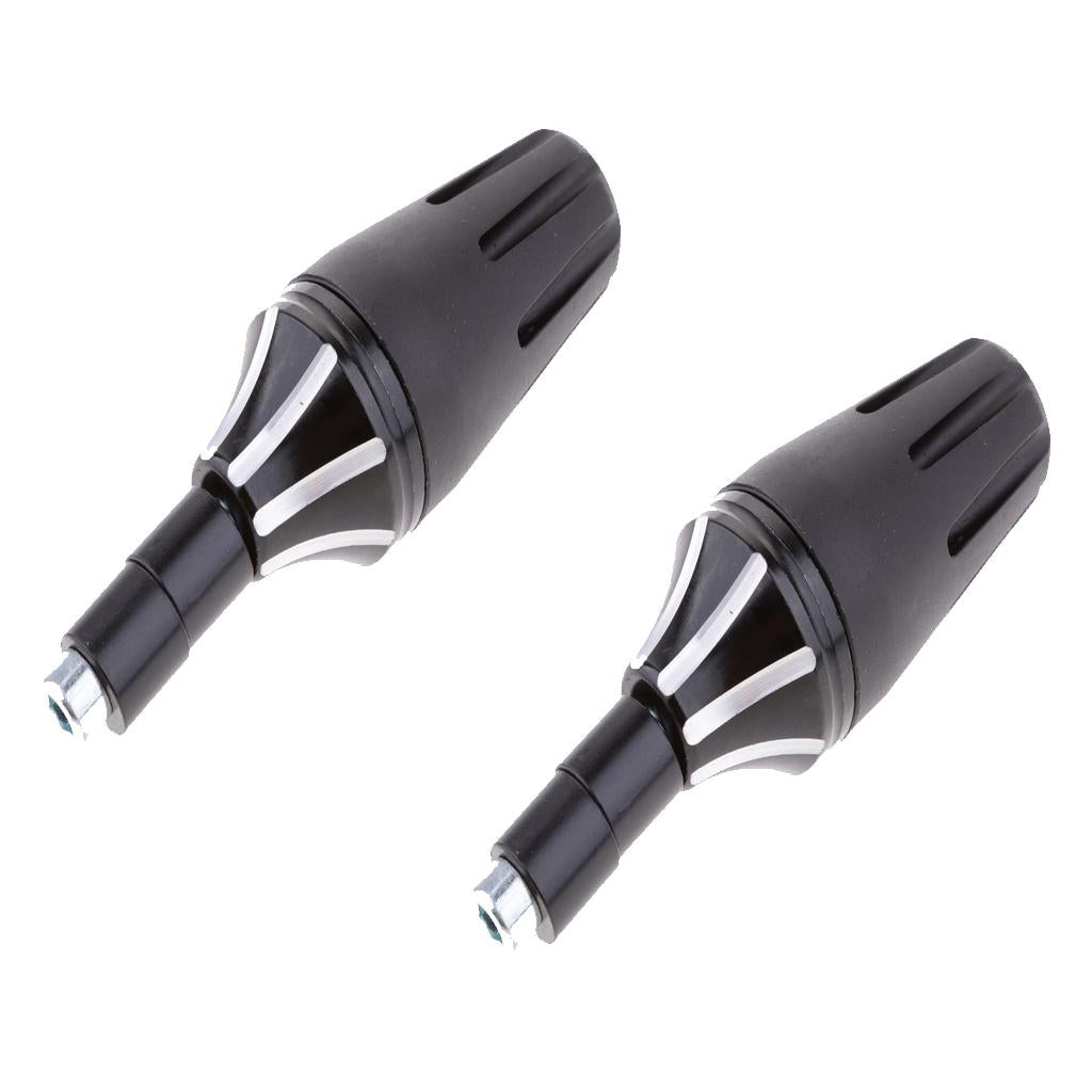 2Pcs Frame Slider Falling Crash Protector for Motorcycle Motorbike Black