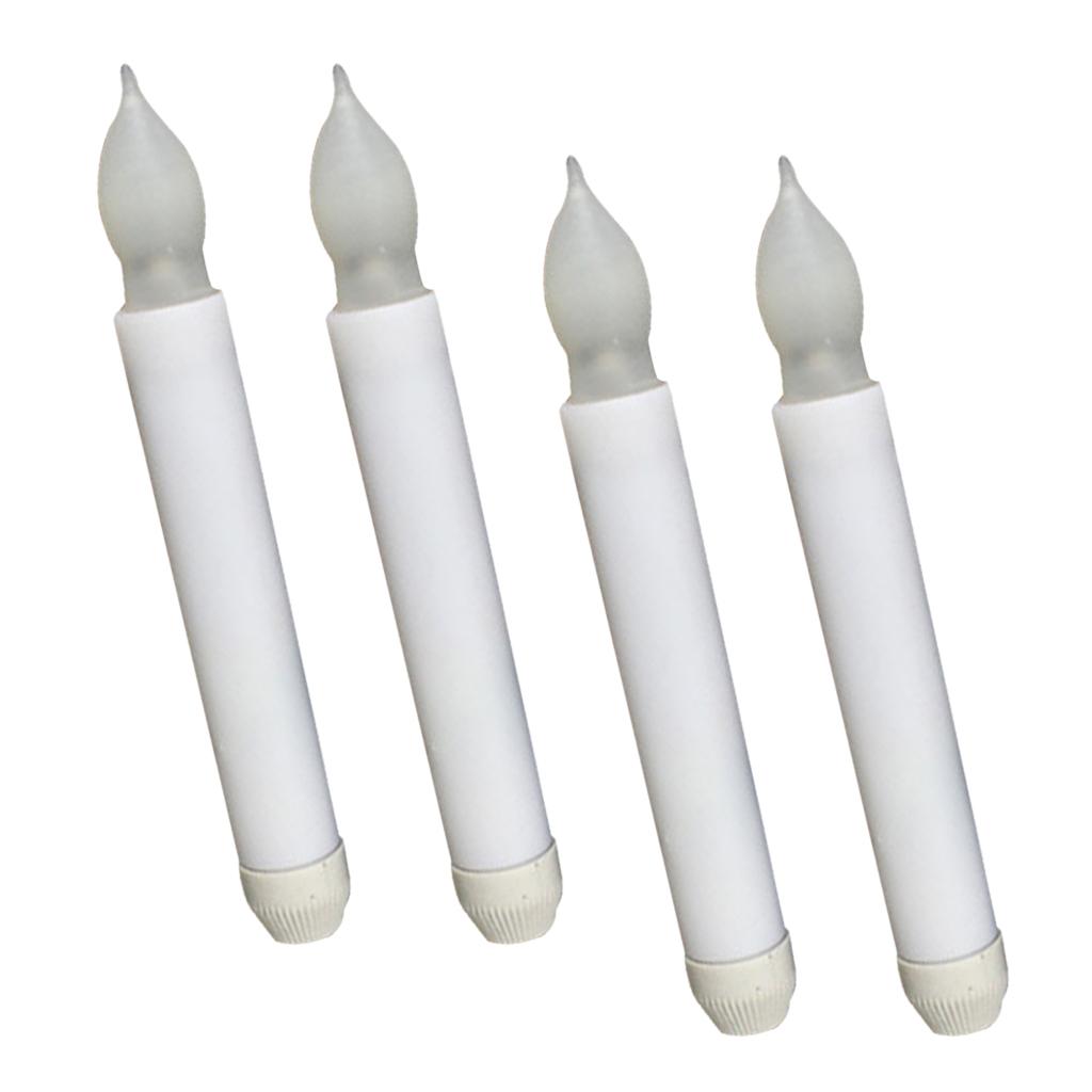 4 Pieces 165mm Tall Electric LED Candle Flameless Candle for Party Decor A