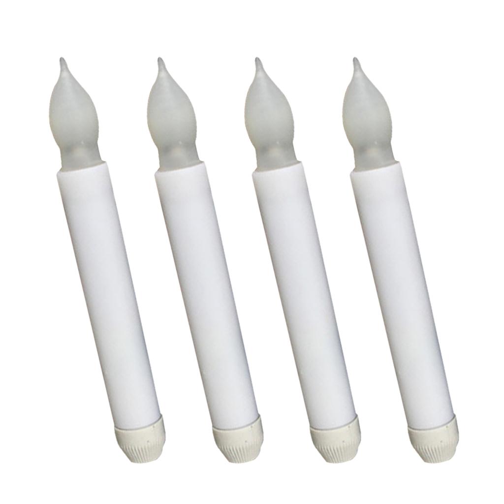 4 Pieces 165mm Tall Electric LED Candle Flameless Candle for Party Decor A