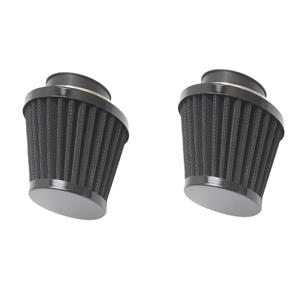 2Pcs 54mm Cone Air Intake Filter Cleaner Universal Motorcycle Dirt Bike ATV
