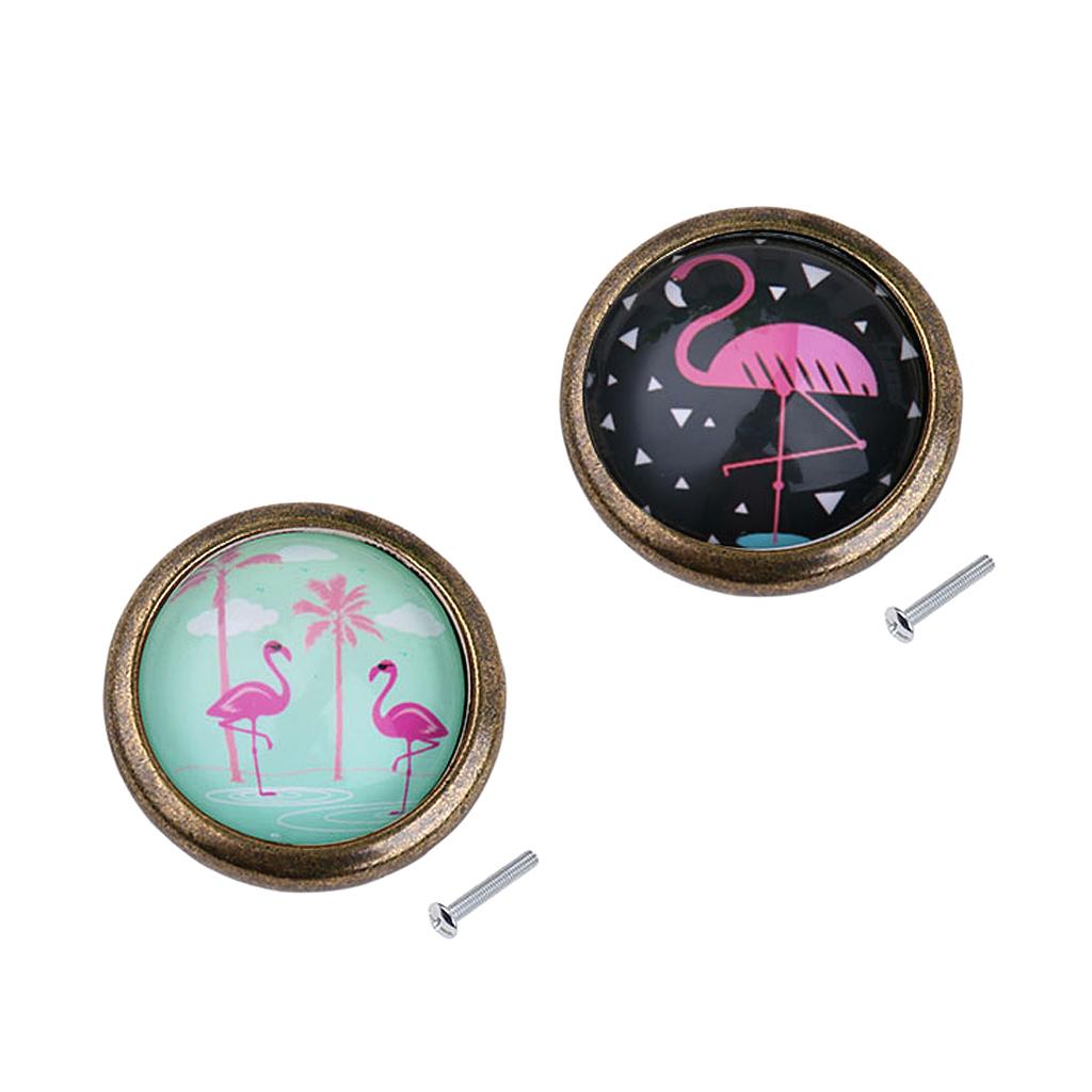 2Pcs Vintage Cabinet Door Drawer Bin Dresser Handle Pull Knob Hardware 6#