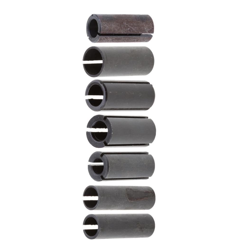 7 Pieces High Precision Router Bit Collet Chuck Adapter Set CNC Tool