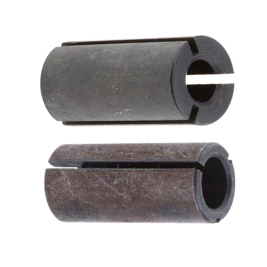 2 Pieces High Precision Router Bit Collet Chuck Adapter Set CNC Tool