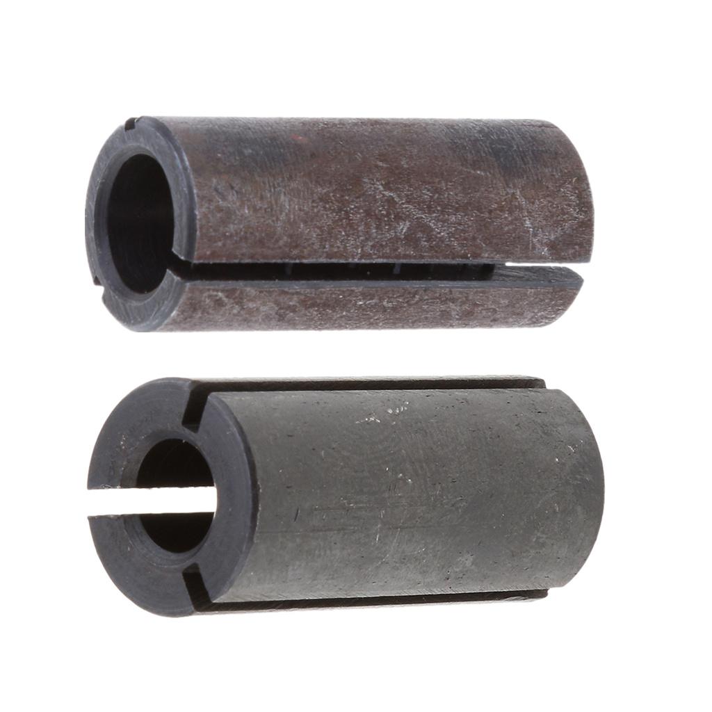 2 Pieces High Precision Router Bit Collet Chuck Adapter Set CNC Tool