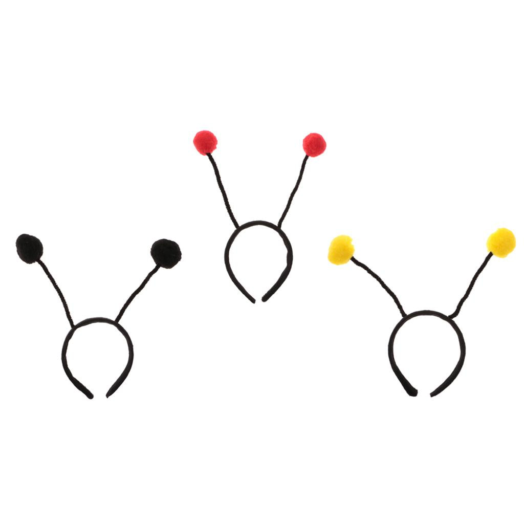 3 Pcs Girl Kids Insect Bumlebee Ant Alien Headband Party Costume