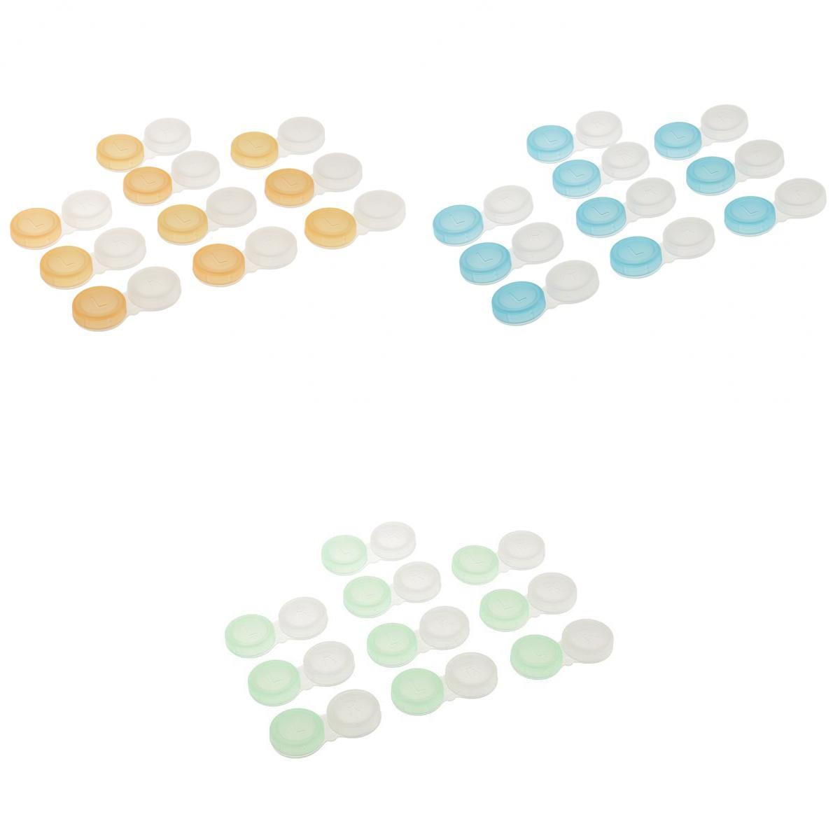 30 Pieces Mini Contact Lens Box Travel Soaking Case Transparent