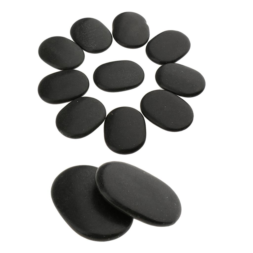 12 Pieces Hot Spa Rock Basalt Stones Massage Natural Volcano Stone Set
