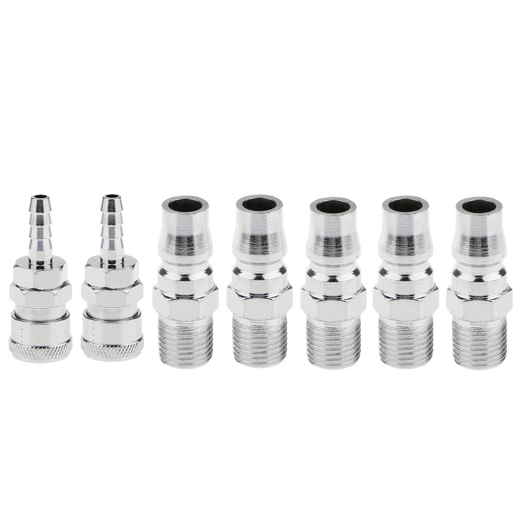7 Pieces Air Line Hose Coupling Coupler Connector Compressor SH20 & PM20