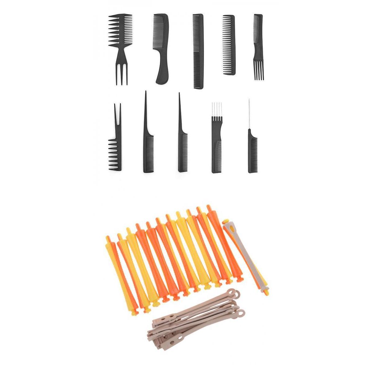 12x 1.6x9 cm Hair Grip Curlers Rollers Styling Tool with 10pcs Hair Comb Kit