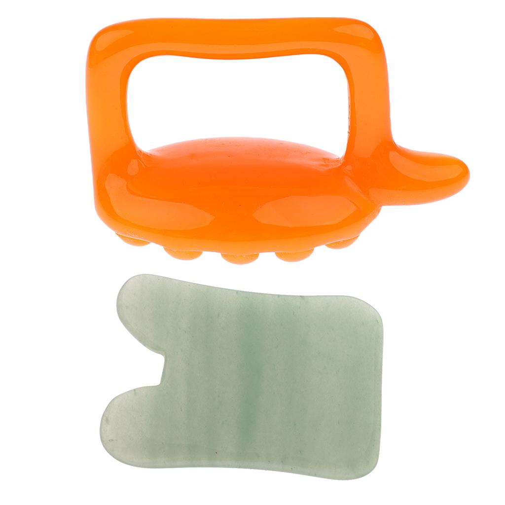 2 Pieces Guasha Full Body Scraping Massage Neck Trigger Point Massager Tool